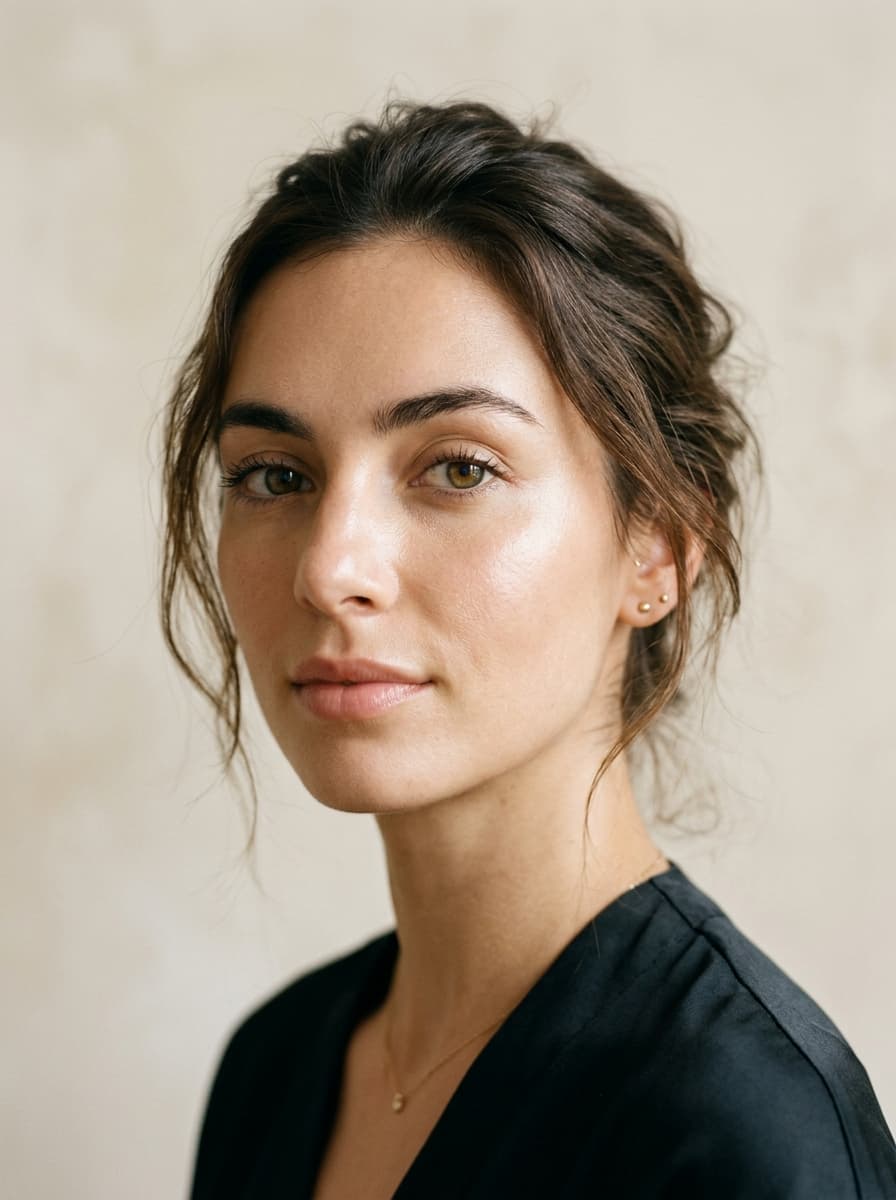 Woman with luminous skin — skin, hair, and aesthetic peptides